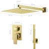 Stylish Gold Shower System - Stainless Steel 201 | HipoMarket UK