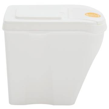 Stackable Garbage Bin Boxes - 3 pcs White | 75 L Polypropylene