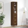 Highboard Brown Oak 34.5x34x180 cm Engineered Wood Colour brown oak Quantity in Package 1 Model 3 drawers 