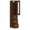 Stylish Highboard Brown Oak 34.5x34x180 cm | Hipo Market