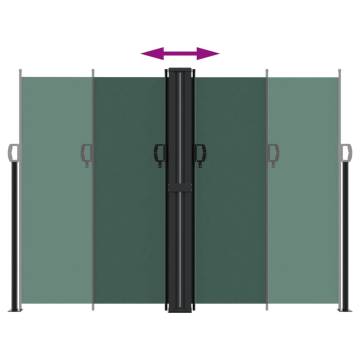 Retractable Side Awning Dark Green 180x600 cm | Hipomarket