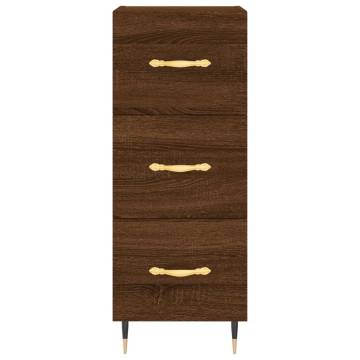 Stylish Highboard Brown Oak 34.5x34x180 cm | Hipo Market