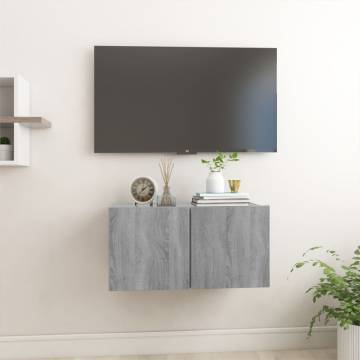 Hanging TV Cabinet Grey Sonoma - 60x30x30 cm | Hipomarket