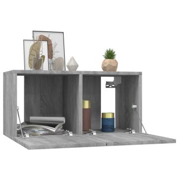 Hanging TV Cabinet Grey Sonoma - 60x30x30 cm | Hipomarket