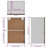 Hanging Cabinet Grey Sonoma - 39.5x31x60 cm | Hipomarket