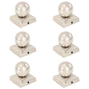 Post Caps 6 pcs Globe Final Stainless Steel - Durable & Stylish