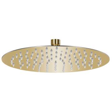 Round Gold Rain Shower Head - Stainless Steel 25 cm