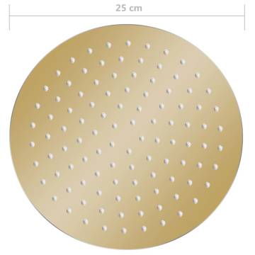 Round Gold Rain Shower Head - Stainless Steel 25 cm