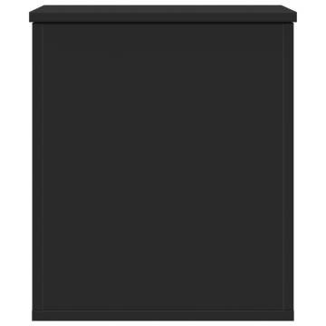 Storage Box Black 40x42x46 cm - Durable Engineered Wood