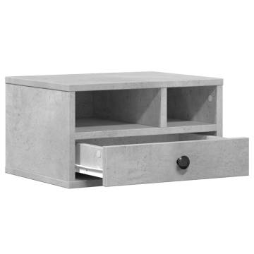 Printer Stand Concrete Grey | Stylish Organiser - HipoMarket