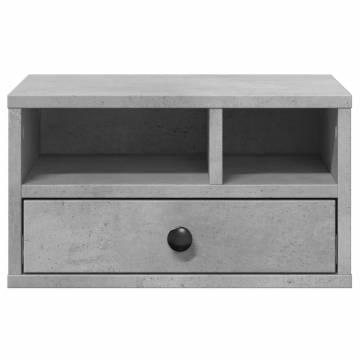 Printer Stand Concrete Grey | Stylish Organiser - HipoMarket