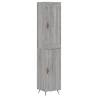 Stylish Highboard Grey Sonoma - 34.5x34x180 cm Engineered Wood