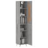 Stylish Highboard Grey Sonoma - 34.5x34x180 cm Engineered Wood