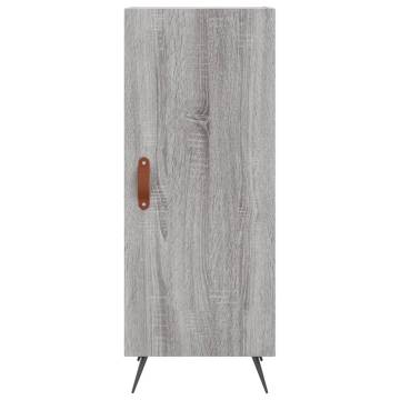 Stylish Highboard Grey Sonoma - 34.5x34x180 cm Engineered Wood