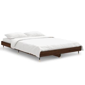 Brown Oak Bed Frame 120x190 cm - Small Double | HipoMarket