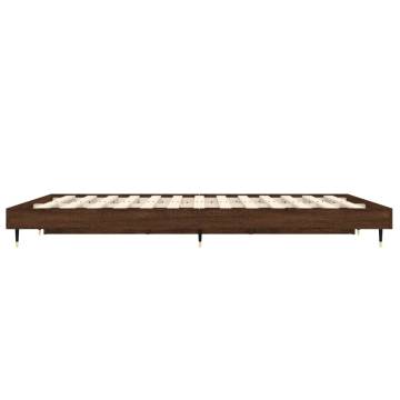 Brown Oak Bed Frame 120x190 cm - Small Double | HipoMarket