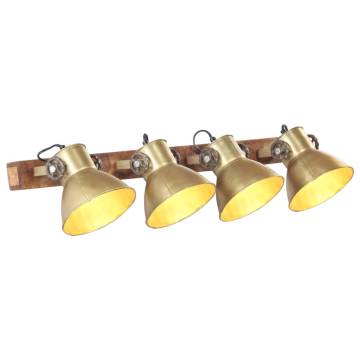 Industrial Wall Lamp Brass 90x25 cm E27 | HipoMarket