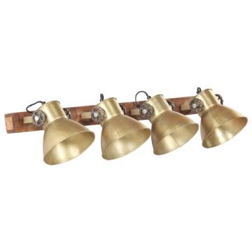 Industrial Wall Lamp Brass 90x25 cm E27 | HipoMarket