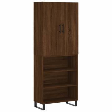 Highboard Brown Oak 69.5x34x180 cm | Stylish Storage Solution