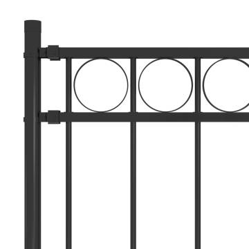 Garden Fence Steel 1.7x1.2 m Black - Durable & Elegant