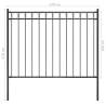 Garden Fence Steel 1.7x1.2 m Black - Durable & Elegant