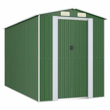 Garden Shed Green 192x357 cm - Durable Storage Solution