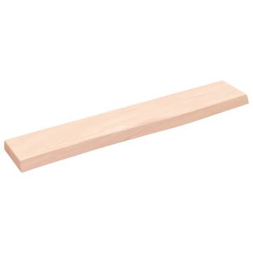 Wall Shelf 60x10x2 cm Untreated Solid Oak | Hipomarket UK