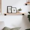 Wall Shelf 60x10x2 cm Untreated Solid Oak | Hipomarket UK