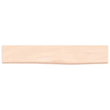 Wall Shelf 60x10x2 cm Untreated Solid Oak | Hipomarket UK