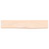 Wall Shelf 60x10x2 cm Untreated Solid Oak | Hipomarket UK