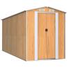 Light Brown Garden Shed - Durable Galvanised Steel Storage