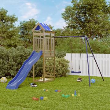 Outdoor Playset Impregnated Wood Pine - Adventure Awaits!