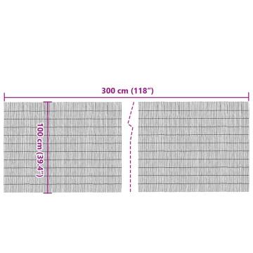 Garden Fence 300x100 cm Reed - Natural Privacy Solution