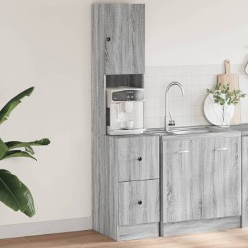 Kitchen Cabinet Grey Sonoma 35x50x180 cm - Elegant Storage Solution