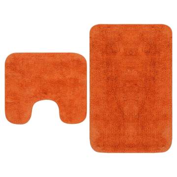 Luxurious Orange Bathroom Mat Set 2 Pieces - Hipomarket