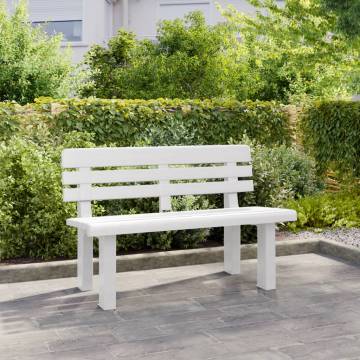 Durable White Garden Bench - 110x52 cm | HipoMarket