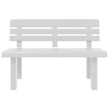 Durable White Garden Bench - 110x52 cm | HipoMarket