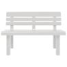 Durable White Garden Bench - 110x52 cm | HipoMarket