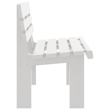 Durable White Garden Bench - 110x52 cm | HipoMarket