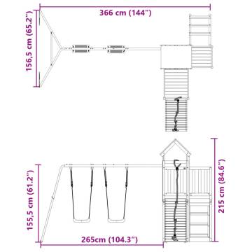 Outdoor Playset Impregnated Wood Pine - Fun for Kids