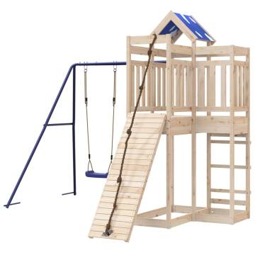 Outdoor Playset Solid Wood Pine - Fun for Your Backyard