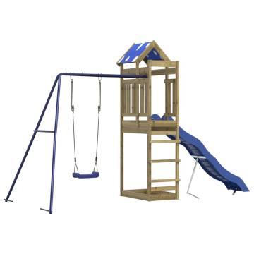 Outdoor Playset for Kids - Durable Impregnated Pine Wood