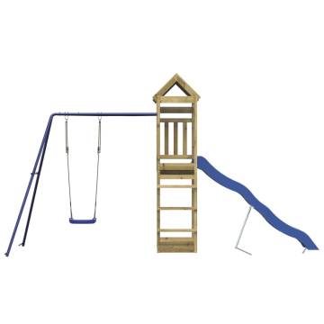 Outdoor Playset for Kids - Durable Impregnated Pine Wood