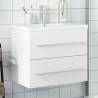 Bathroom Sink Cabinet with Built-in Basin White Colour white Size 60 x 38.5 x 48 cm Quantity in Package 1 Model with faucet 