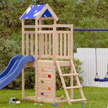 Play Tower with Rockwall - Durable Pinewood Adventure