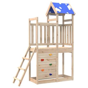 Play Tower with Rockwall - Durable Pinewood Adventure