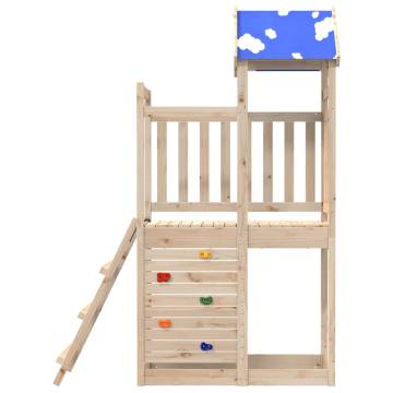 Play Tower with Rockwall - Durable Pinewood Adventure