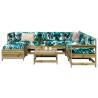 8 Piece Garden Sofa Set Impregnated Wood Pine Colour natural impregnated Number of 1 