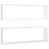 Wall Cube Shelf 2 pcs High Gloss White - Stylish & Durable