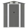 Light Grey Garden Shed - Galvanised Steel 192x440x223 cm